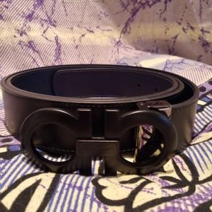 Salvadore ferragamo reversible belt black/graphite